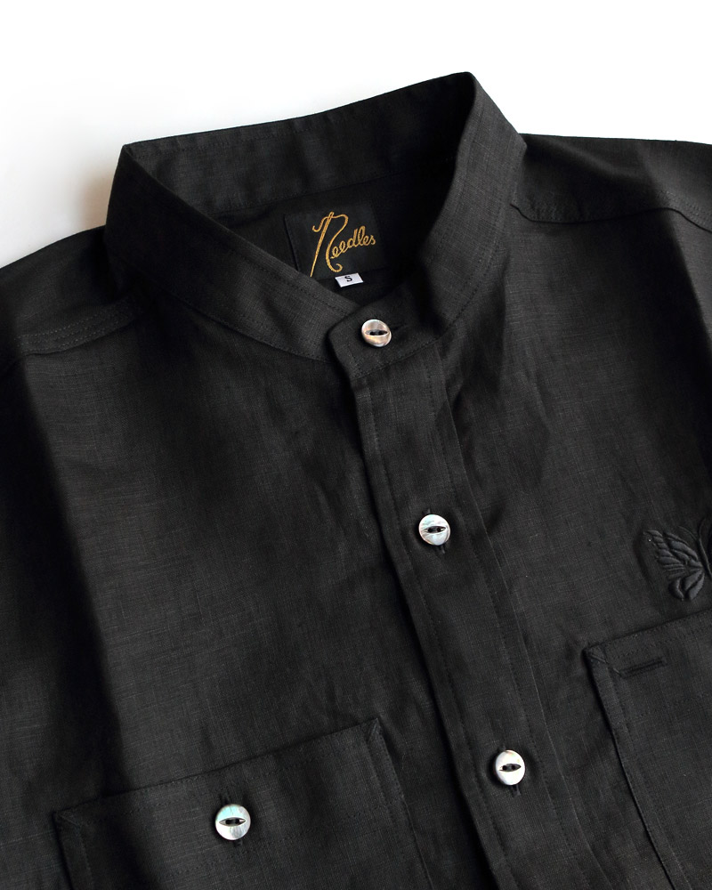 Needles バンドカラーデザインシャツ ニードルスneedles プルオーバー