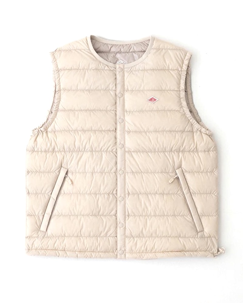 オーダーお休み中☆t☆　DOWN VEST ベージュ VINCENT ET MIREILLE ヴァンソン エ ミレイユ ステッチレス ダウン