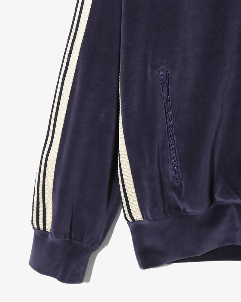 NEEDLES Rib Collar Track Jacket - C/PE Velour RW323A