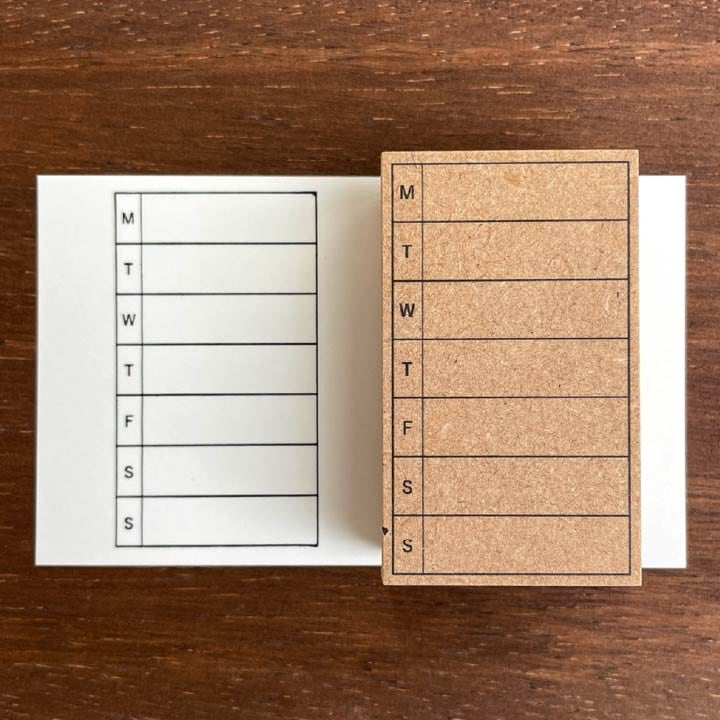 週間メモ M 英語ver（b-021） | 手帳スタンプ,時間・時計・予定