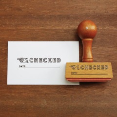 アイラブスタンプ ハンドル 008　CHECKED こどものかお|こどものかお|メーカー・作家で探す