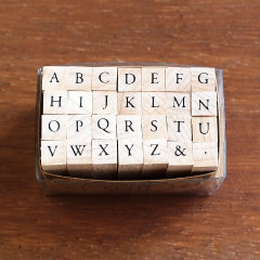 プチ文字スタンプセット 小・アルファベット大文字(1) こどものかお