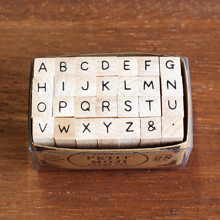 プチ文字スタンプセット 小・アルファベット大文字(2) こどものかお