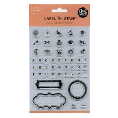 ラベルスタンプ Clear Vintage Label クリアスタンプ こどものかお|こどものかお|メーカー・作家で探す