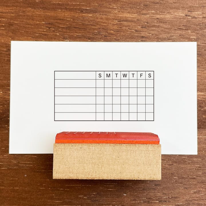 週間トラッカー 日曜はじまり 英語ver（b-149）