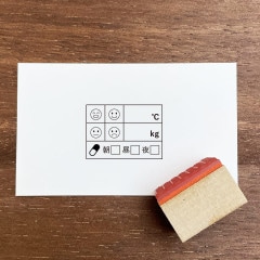 体調管理の記録(体温・体重・気分・服薬チェック)（b-174）