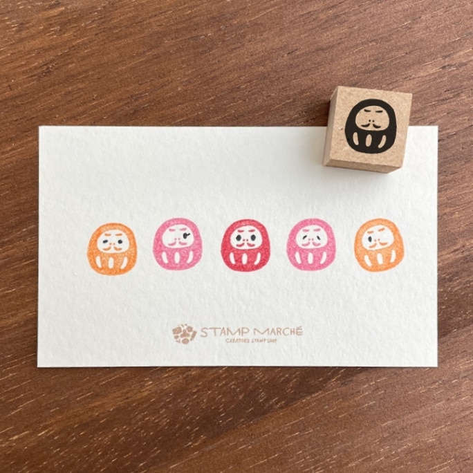 1月のスタンプ 願掛けだるま