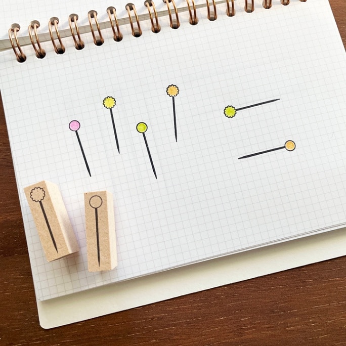 まちばりページ まち針 2個セット 25mm（b-276） | 全て | スタンプマルシェ