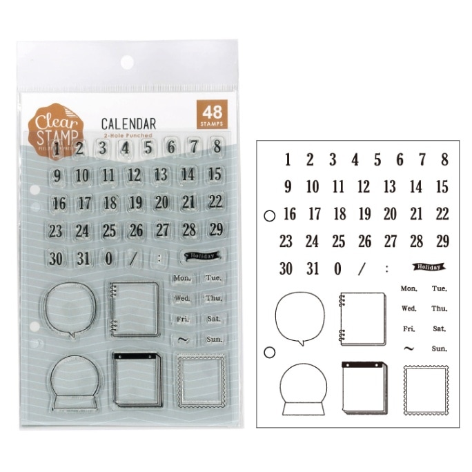 クリアスタンプ CALENDAR こどものかお