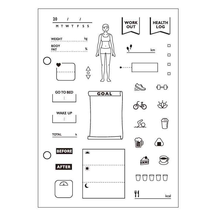 クリアスタンプ HEALTH LOG こどものかお | メーカー・作家で探す
