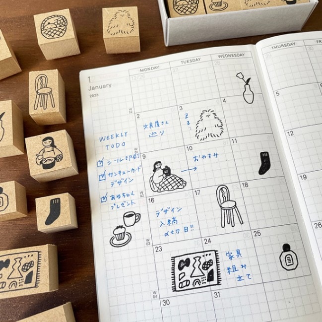 いそのけい 絵日記スタンプBOX｜01 おうち時間 | メーカー・作家で探す