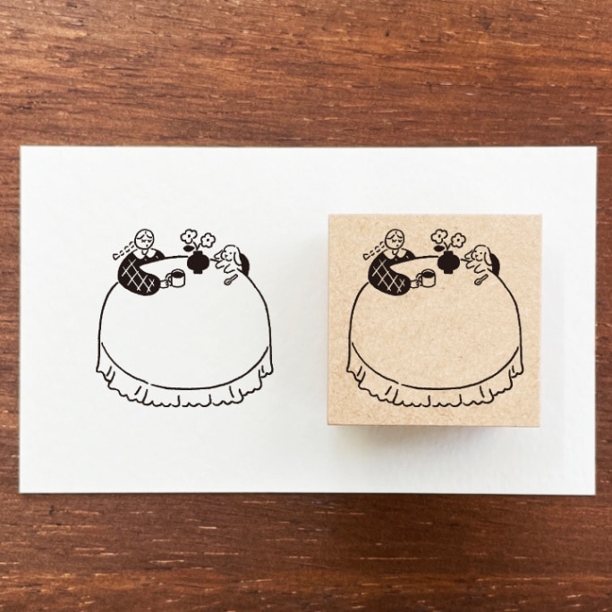 マールちゃん フレームスタンプS お茶会