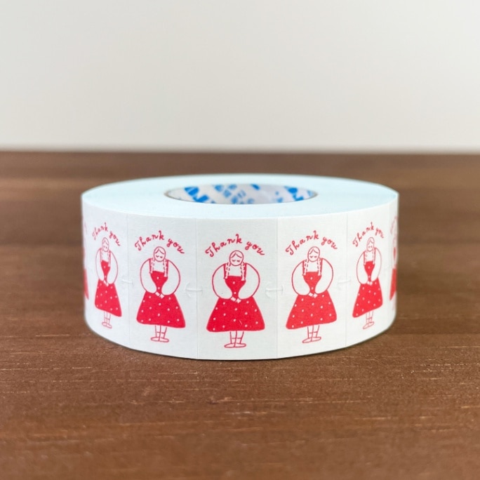 ラベラーシール マールちゃん Thankyou 赤 | その他文具,ラベラー