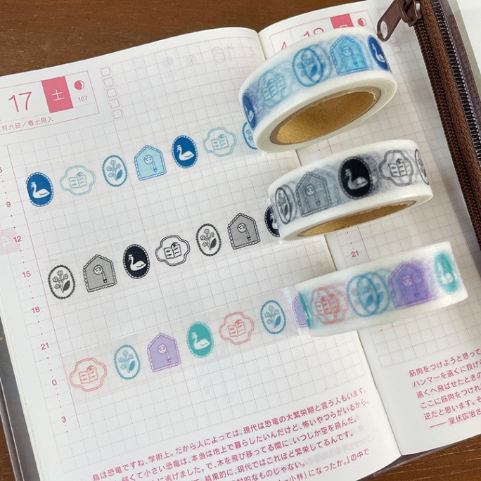 マスキングテープ ブローチコレクション モノクロ マステ | その他文具