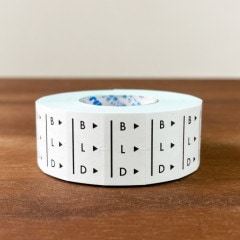 手帳のラベラーシール 朝昼夜 英語ver 黒