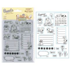 スヌーピー クリアスタンプシート SNOOPY AND BROTHERS 006 こどものかお