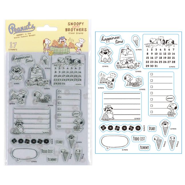 スヌーピー クリアスタンプシート SNOOPY AND BROTHERS 006 こどものかお