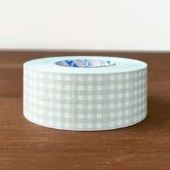 ラベラーシール ギンガムチェック グレー