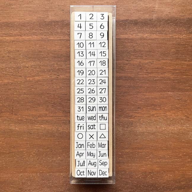 文字スタンプセット 手帳用 month&week K10-09