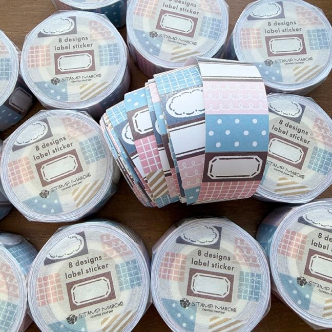 ラベラーシール PatternMix 01 午後のひととき 8柄