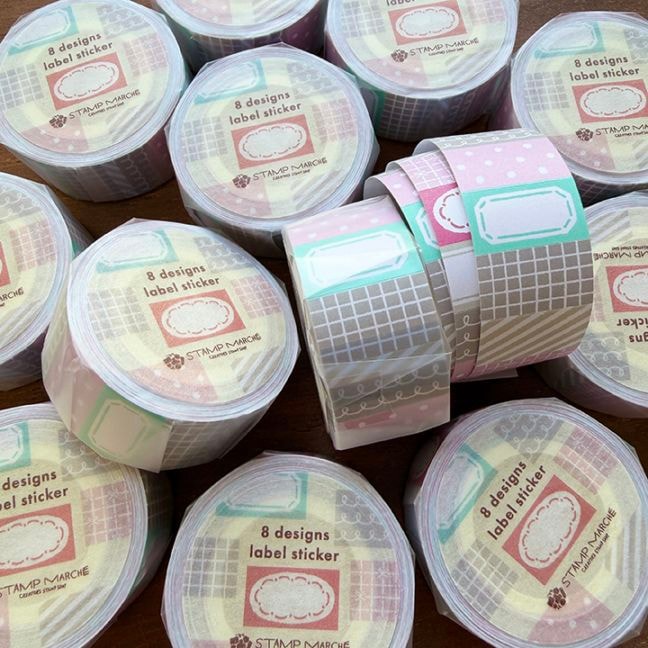 ラベラーシール PatternMix 02 やさしいおやつ 8柄
