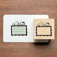 ラベとも スタンプ 枠・ねこ