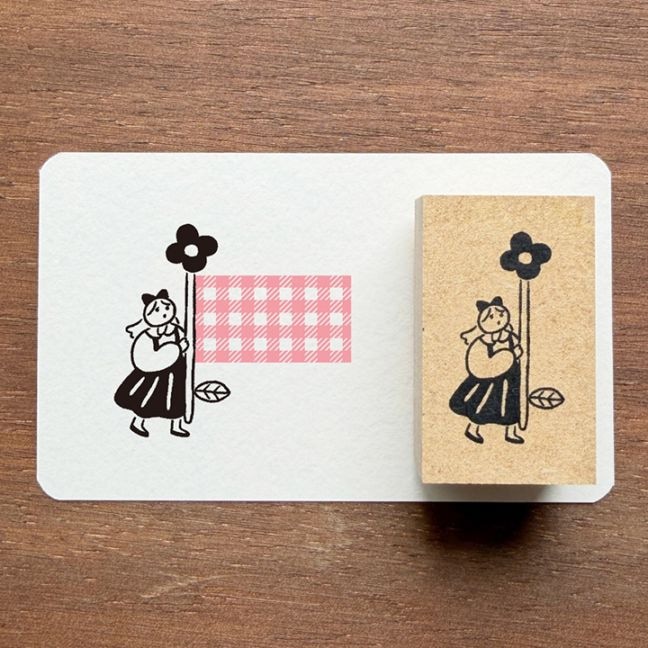 【予約・5月中旬までに順次発送】ラベとも スタンプ フラッグ・女の子