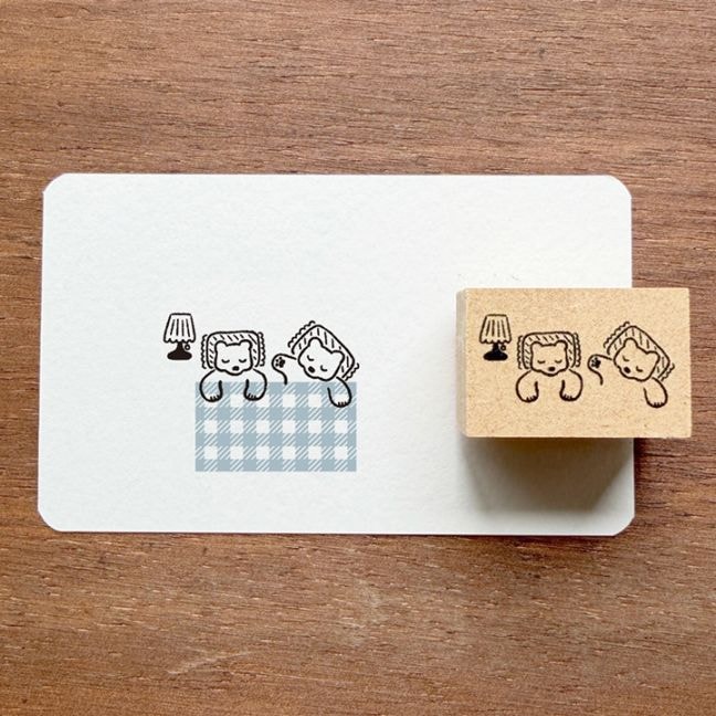 【予約・5月中旬までに順次発送】ラベとも スタンプ お布団・くま