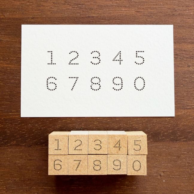 数字スタンプセット・ドット（b-502）