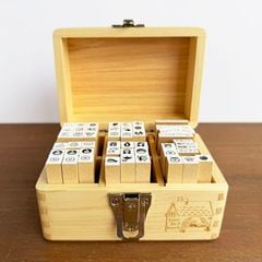 手刺しゅう　免状箱　木製 6月入荷分・数量限定】高知県産ひのきの道具箱（Time for a break