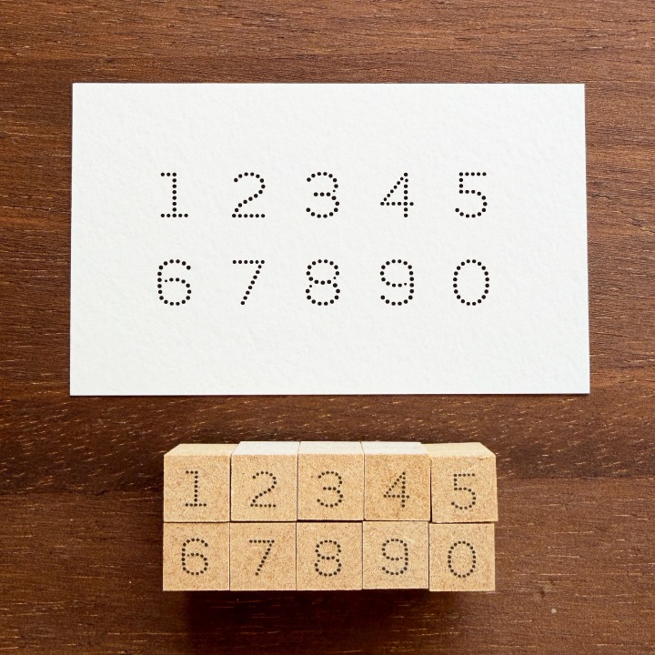数字スタンプセット・ドット（b-502）