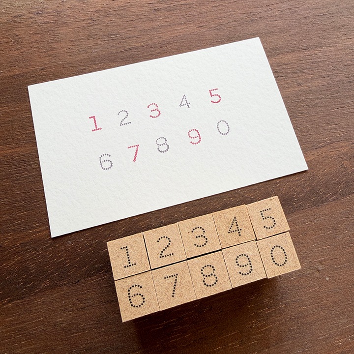 数字スタンプセット・ドット（b-502）