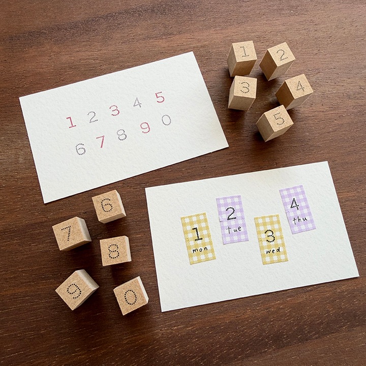 数字スタンプセット・ドット（b-502）