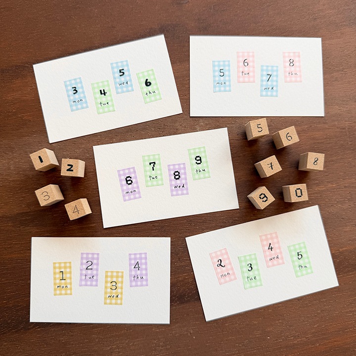 数字スタンプセット・ドット（b-502）