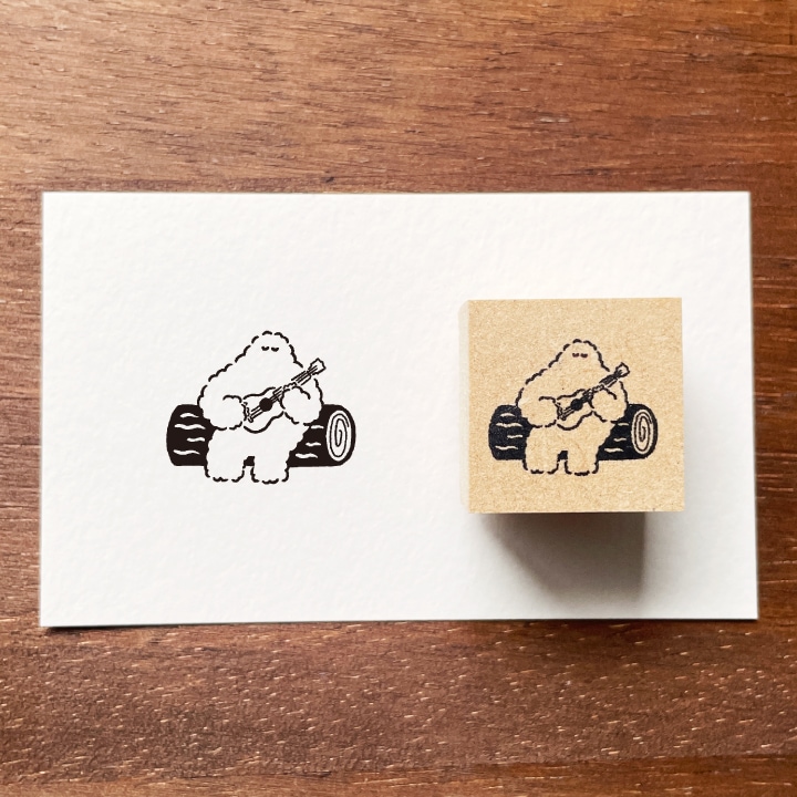 イエティくん イラストスタンプ ウクレレ