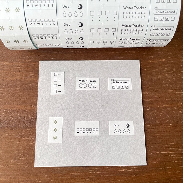 手帳のラベラーシール チェックボックス 黒