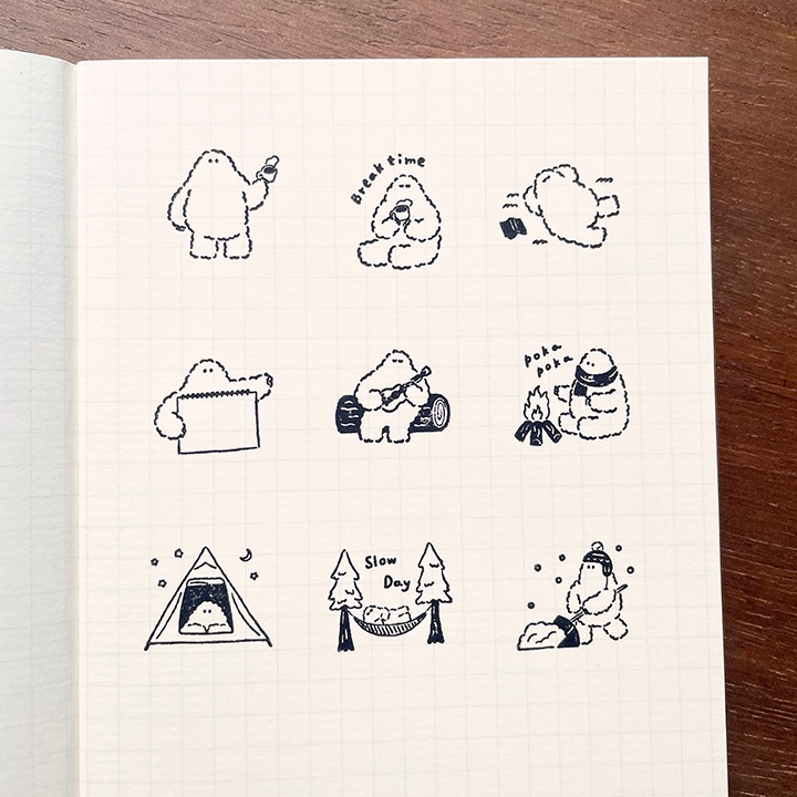 イエティくん イラストスタンプ Slow Day
