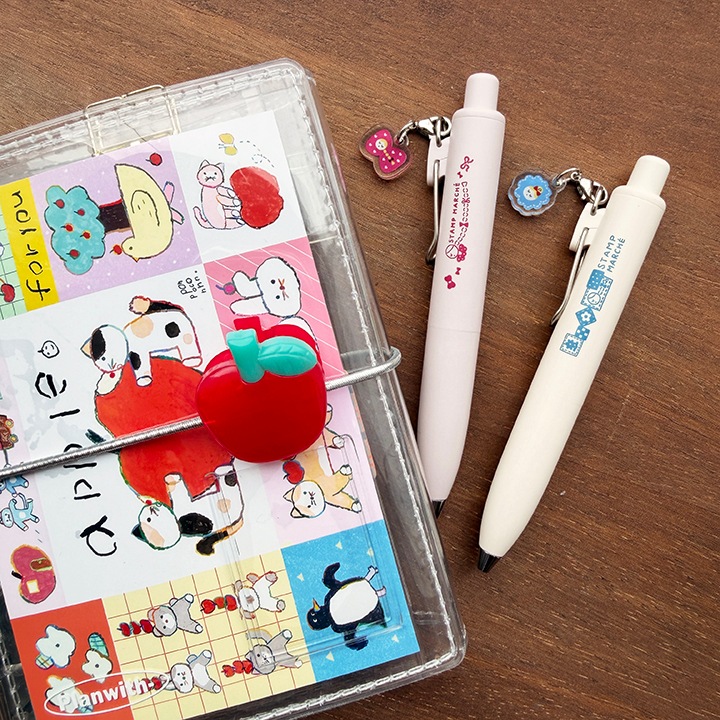 ペンペンミニポケットショッピングバッグ（スタンプラリーカード他） uni-ball one P リボン・パッチワーク | 全て | スタンプマルシェ