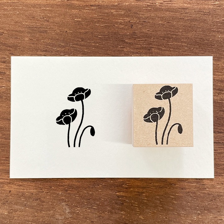 ナカノエミさん監修 イラストスタンプ ポピー