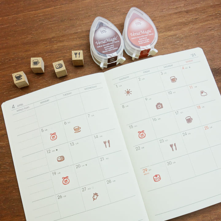 手帳スタンプmini ゴミの分別セット 6個