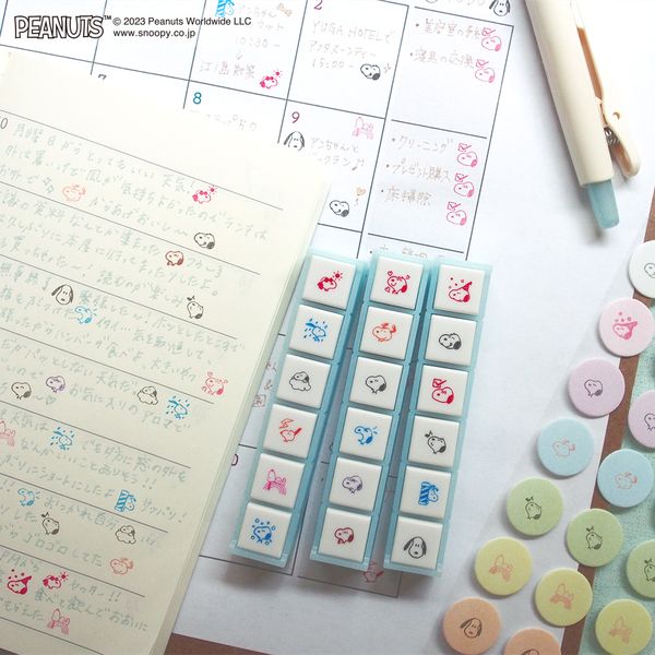 スヌーピー ポチッと6(ポチッとシックス) 気持ちを記録 こどものかお