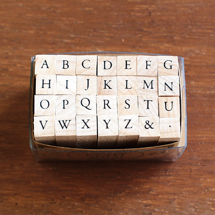 プチ文字スタンプセット 小・アルファベット大文字(1) こどものかお