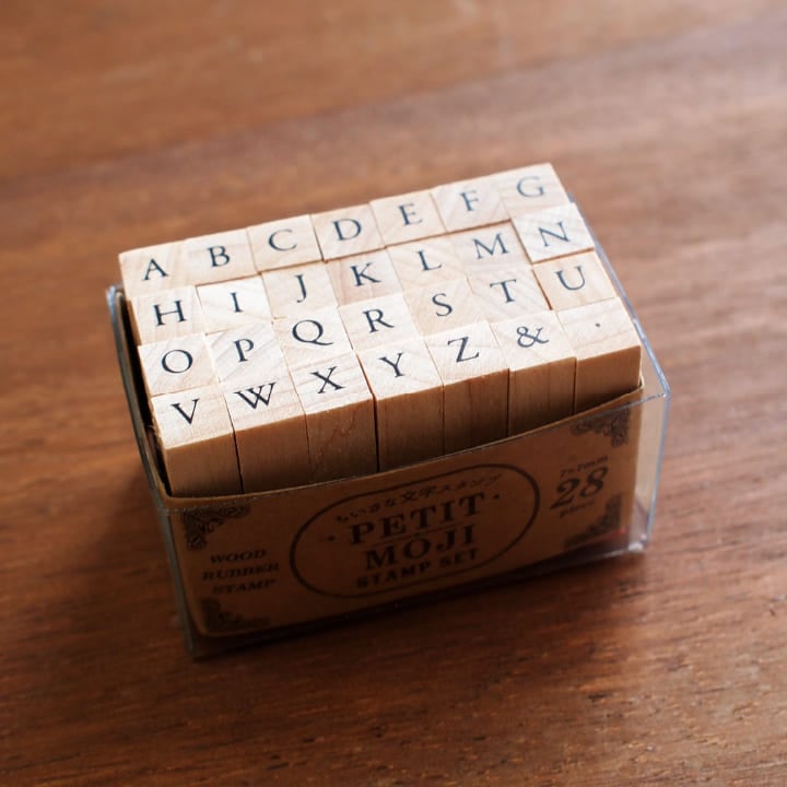 プチ文字スタンプセット 小・アルファベット大文字(1) こどものかお