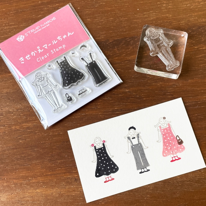 クリアスタンプ きせかえマールちゃん