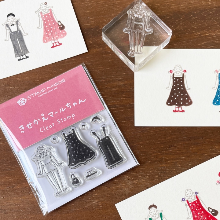 クリアスタンプ きせかえマールちゃん