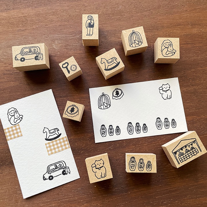 いそのけい 絵日記スタンプ単品｜02 蚤の市