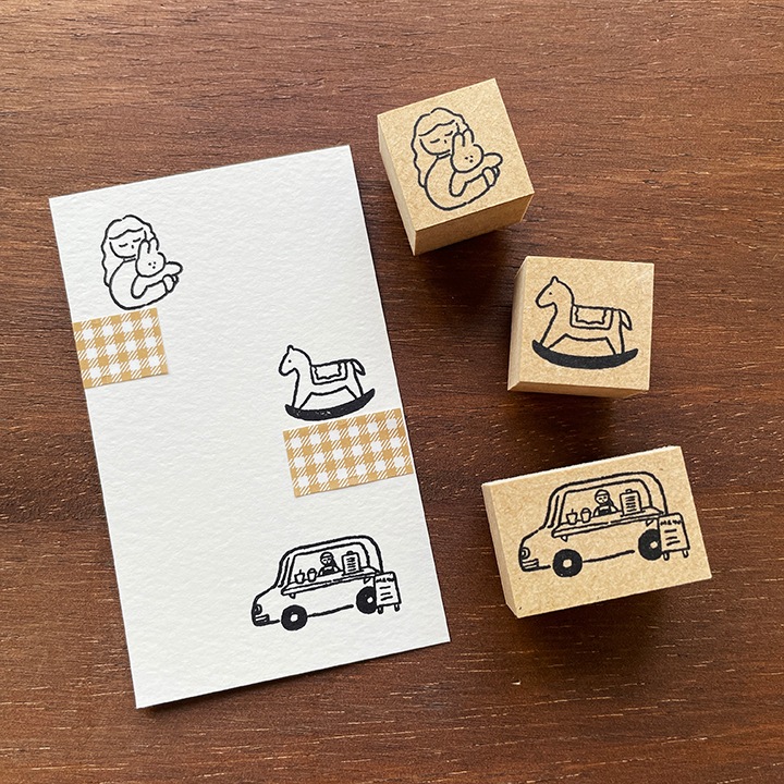 いそのけい 絵日記スタンプ単品｜02 蚤の市