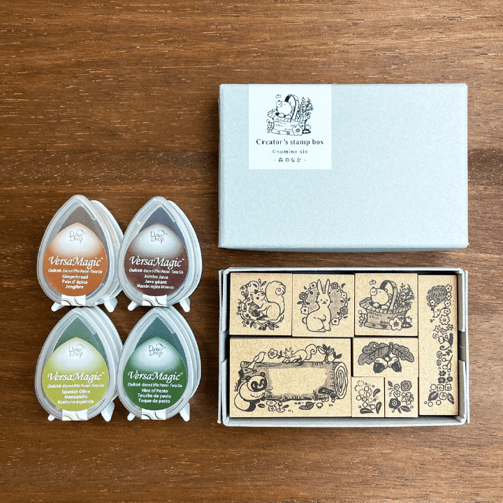 澄ノしおさん監修 クリエイターズスタンプボックス（森のなか） インクセット