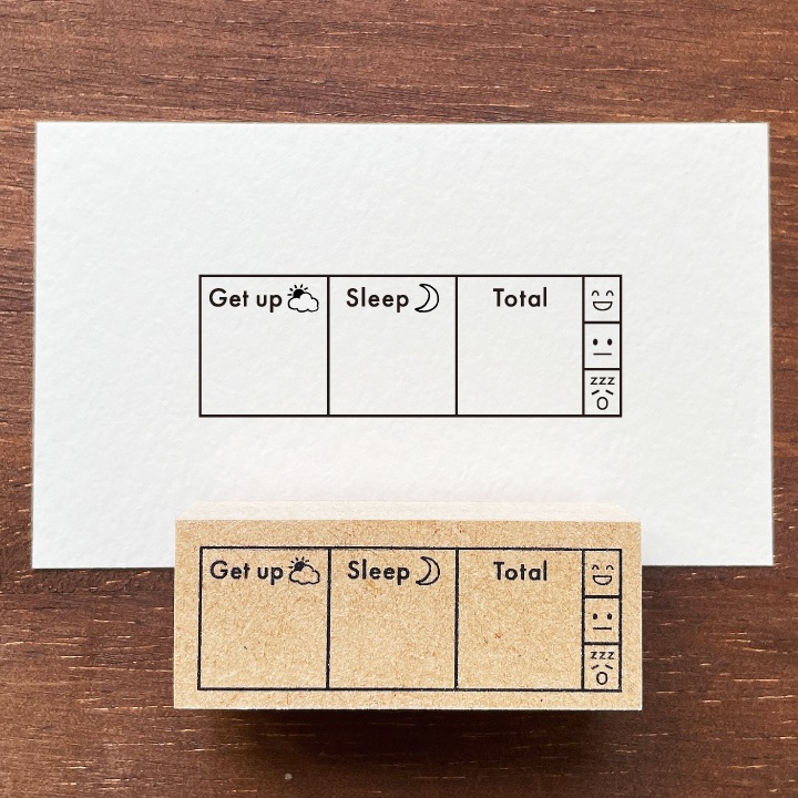 睡眠時間の記録 横長ver（b-397）