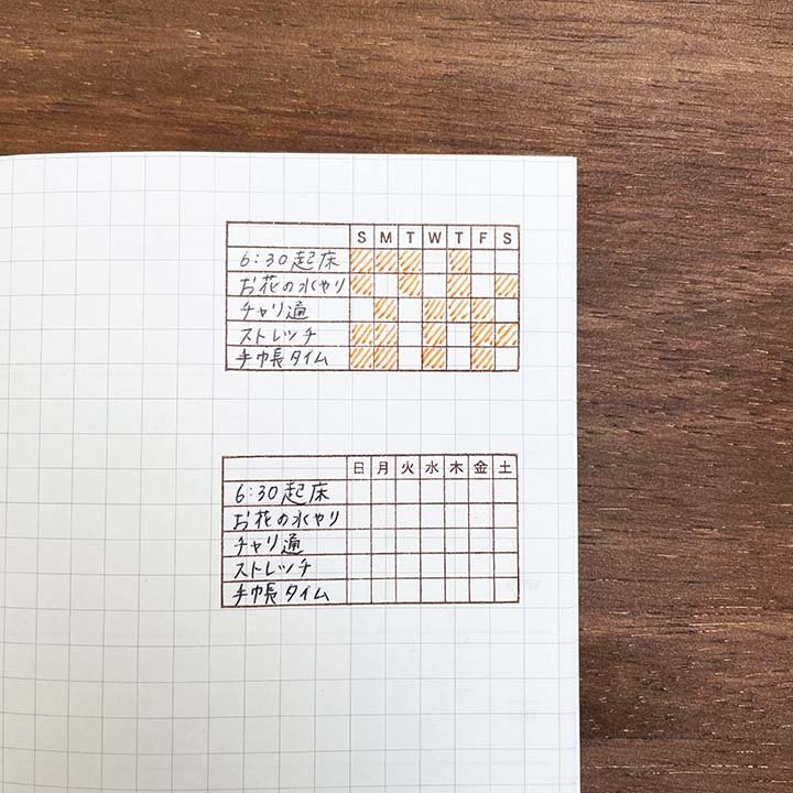 週間トラッカー 日曜はじまり 英語ver（b-149）